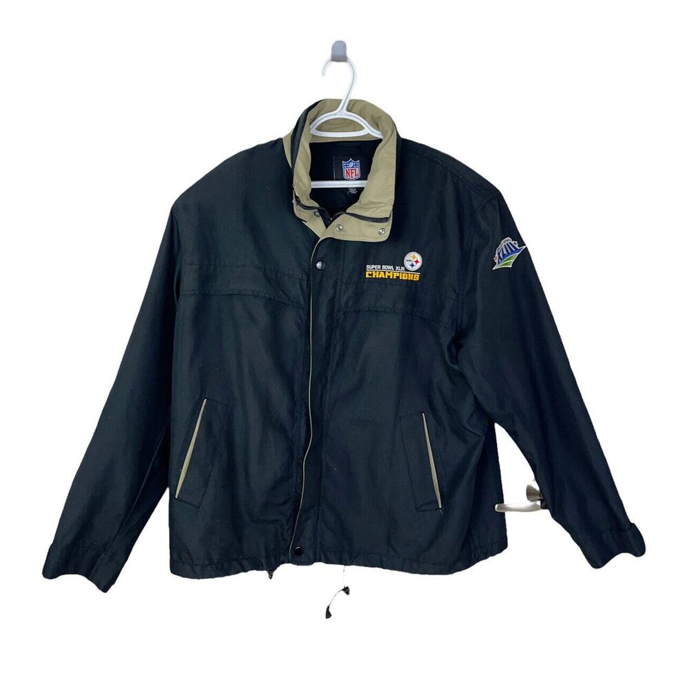 NFL Official Super Bowl XLIII Pittsburgh Steelers Mens XL Windbreaker Jacket
